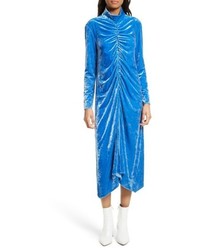 Blue Velvet Midi Dress