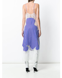 Off-White Cut Out Detail Striped Dress
