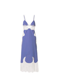 Off-White Cut Out Detail Striped Dress