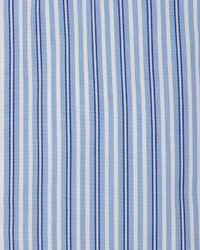 Brioni Alternating Stripe Dress Shirt Blue