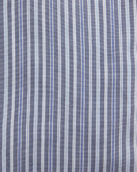 Kiton Alternating Stripe Dress Shirt Navylight Blue