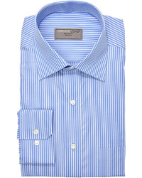 Lorenzo Uomo Light Blue Stripe Dress Shirt