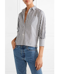 Nili Lotan Lonnie Striped Cotton Poplin Shirt