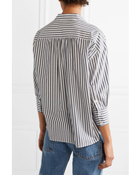 Nili Lotan Lonnie Striped Cotton Poplin Shirt