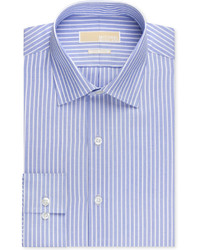 MICHAEL Michael Kors Michl Michl Kors Classic Fit Non Iron New Blue Stripe Dress Shirt