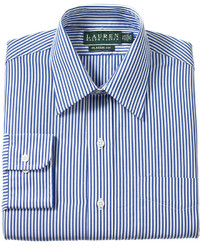 Lauren Ralph Lauren Non Iron Blue Bengal Stripe Dress Shirt