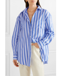 Mansur Gavriel Oversized Striped Cotton Shirt