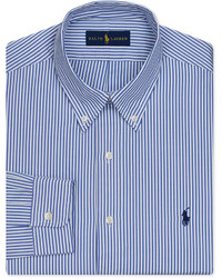 Polo Ralph Lauren Pinpoint Oxford Blue Stripe Dress Shirt