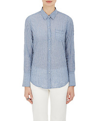 Nili Lotan Striped Cotton Long Sleeve Shirt