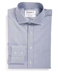 Maker & Company Tailored Fit Stripe Dress Shirt