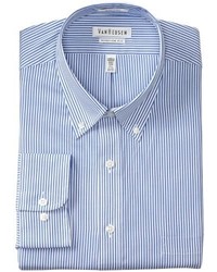Van Heusen Pinpoint Regular Fit Stripe Button Down Collar Dress Shirt