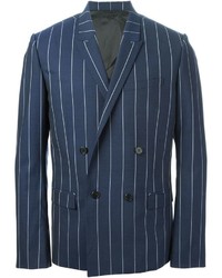 Blue Vertical Striped Jacket