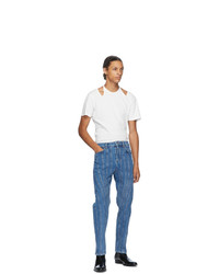 Mugler Blue Low Spiral Jeans