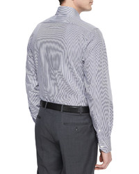Neiman Marcus Bengal Stripe Sport Shirt Navywhite