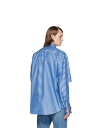 Balenciaga Blue And White Bb Shirt