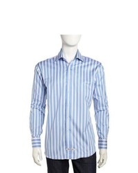 English Laundry Awning Striped Long Sleeve Dress Shirt Bluegray