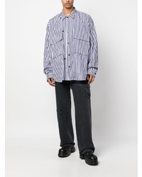 Sacai Long Sleeve Striped Cotton Shirt