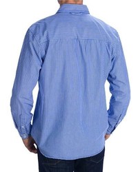 Vintage 1946 Manhattan Stripe Shirt Button Front Long Sleeve
