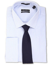 Kenneth Cole New York Non Iron Regular Fit Stripe French Cuff Dress Shirt