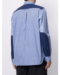 Junya Watanabe MAN Panelled Stripe Print Shirt