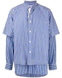 Sacai Stripe Print Layered Shirt