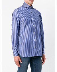 Borrelli Striped Cutaway Collar Shirt