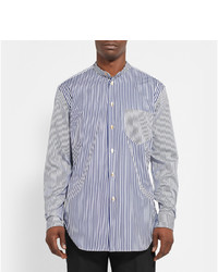 Paul Smith Striped Grandad Collar Cotton Shirt