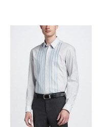 Blue Vertical Striped Shirt