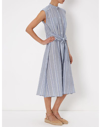 Sea Ny Blue White Stripe Sleeveless Fuki Dress