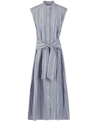 Sea Ny Blue White Stripe Sleeveless Fuki Dress
