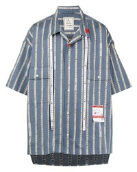 Maison Mihara Yasuhiro Boxy Stripe Print Shirt