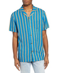 Banks Journal Drop Stripe Short Sleeve Button Up Camp Shirt