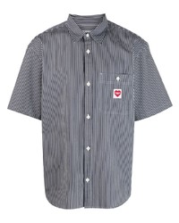 Carhartt WIP Logo Patch Striped Cotton Shirt