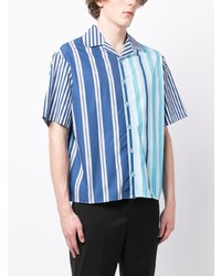 Neil Barrett Striped Cotton Bowling Shirt