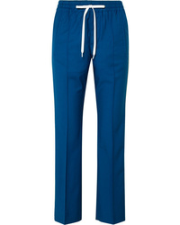 Blue Vertical Striped Sweatpants