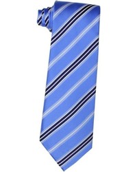Geoffrey Beene Adler Stripe Necktie Medium Blue One Size
