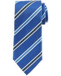 Hugo Boss Diagonal Wide Stripe Silk Tie Light Pastel Blue