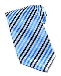 Stefano Ricci Striped Silk Tie Blue