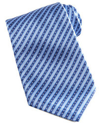 Stefano Ricci Striped Silk Tie Bluenavy