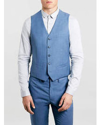 Topman Blue Suit Vest