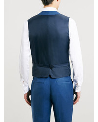 Topman Bold Blue Suit Vest