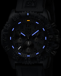 Luminox 44mm Navy Seal 3080 Series Colormark Chronograph Watch Black