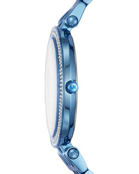Michael Kors Michl Kors 39mm Darci Blue Ip Bracelet Watch