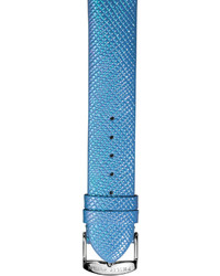 Philip Stein Teslar Philip Stein 18mm Iridescent Grained Calfskin Watch Strap Blue