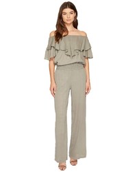 Heather Janis Twill Voile Split Side Wide Leg Pants Clothing