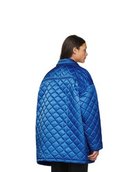 Balenciaga Blue Nylon Quilted Jacket