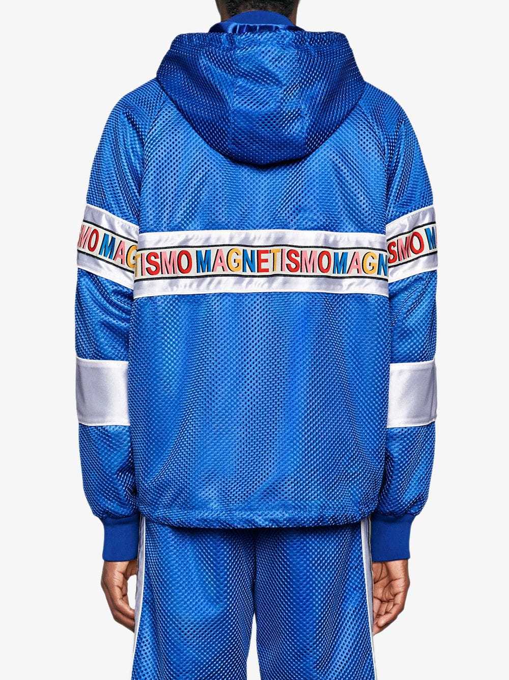 Gucci Net Jacket With Magnetismo Stripe, $1,900 | farfetch.com