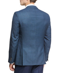 BOSS Birdseye Wool Two Button Sport Coat Bright Blue Teal