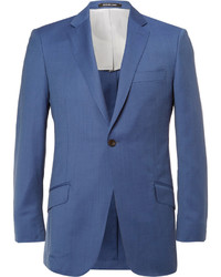 Richard James Blue Slim Fit Mlange Wool Suit Jacket