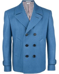 Blue Wool Double Breasted Blazer
